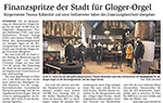 Finanzspritze der Stadt für die Gloger-Orgel